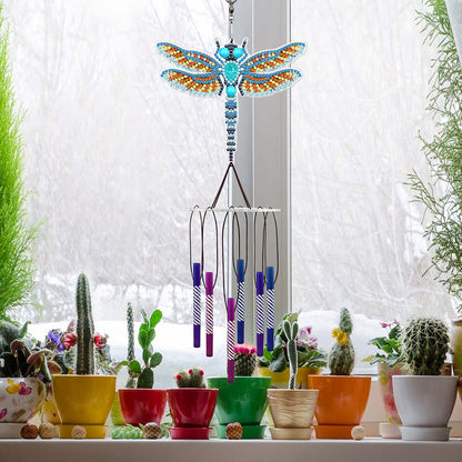 Acrylic Wind Chime Bell Pendant DIY Diamond Painting Mosaic Kit Home Decor