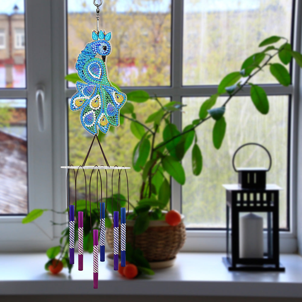 Acrylic Wind Chime Bell Pendant DIY Diamond Painting Mosaic Kit Home Decor