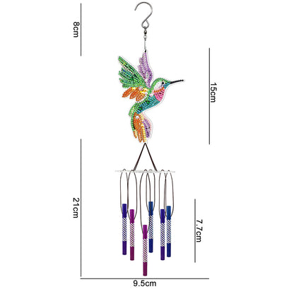 Acrylic Wind Chime Bell Pendant DIY Diamond Painting Mosaic Kit Home Decor