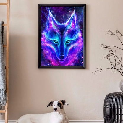 Glowing Wolf - Full Round Drill Diamond Painting 30*40CM