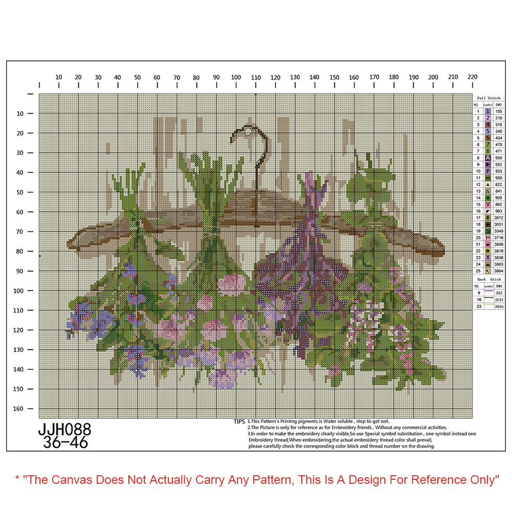 Pansies - 11CT Counted Cross Stitch 40*50CM