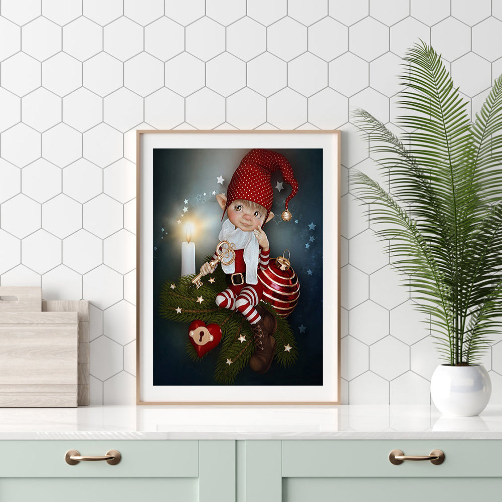 Big Eye Doll - 11CT Stamped Cross Stitch 40*50CM