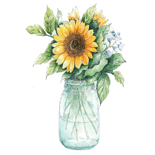 Sunflower - 11CT Stamped Cross Stitch 40*50CM