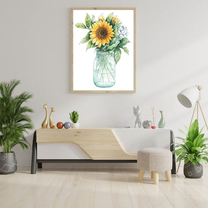 Sunflower - 11CT Stamped Cross Stitch 40*50CM
