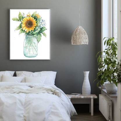 Sunflower - 11CT Stamped Cross Stitch 40*50CM