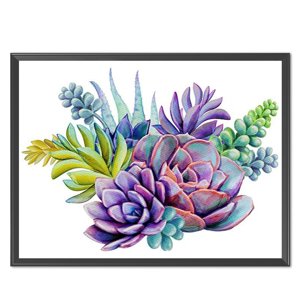 Succulents - 11CT Stamped Cross Stitch 45*35CM