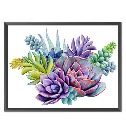 Succulents - 11CT Stamped Cross Stitch 45*35CM
