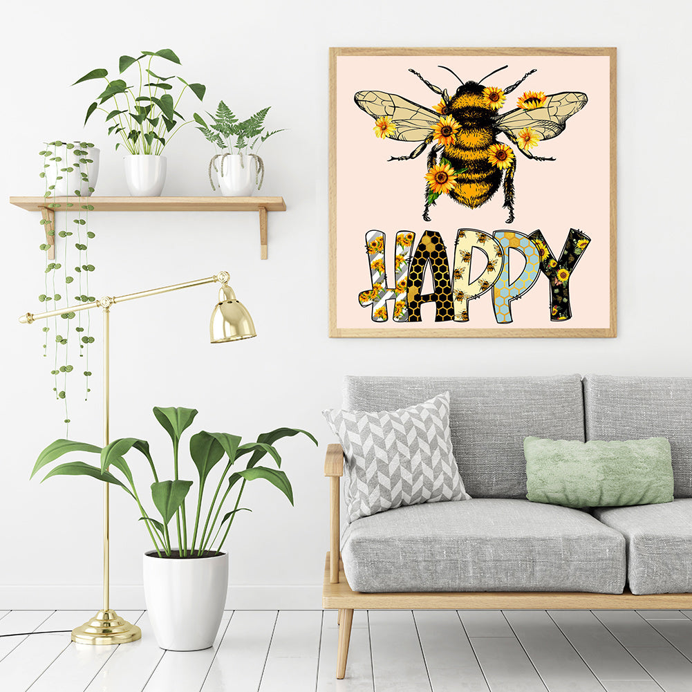 Bee - Full Round Drill Diamond Painting 30*30CM