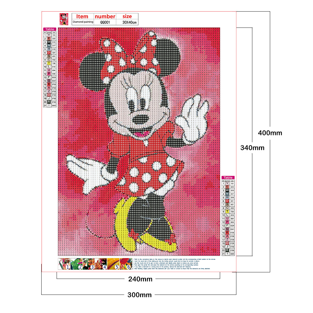 Mickey Mouse - Full Round Drill Diamond Painting 30*40CM