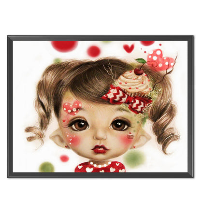 Big Eyes Girl - 11CT Stamped Cross Stitch 40*50CM