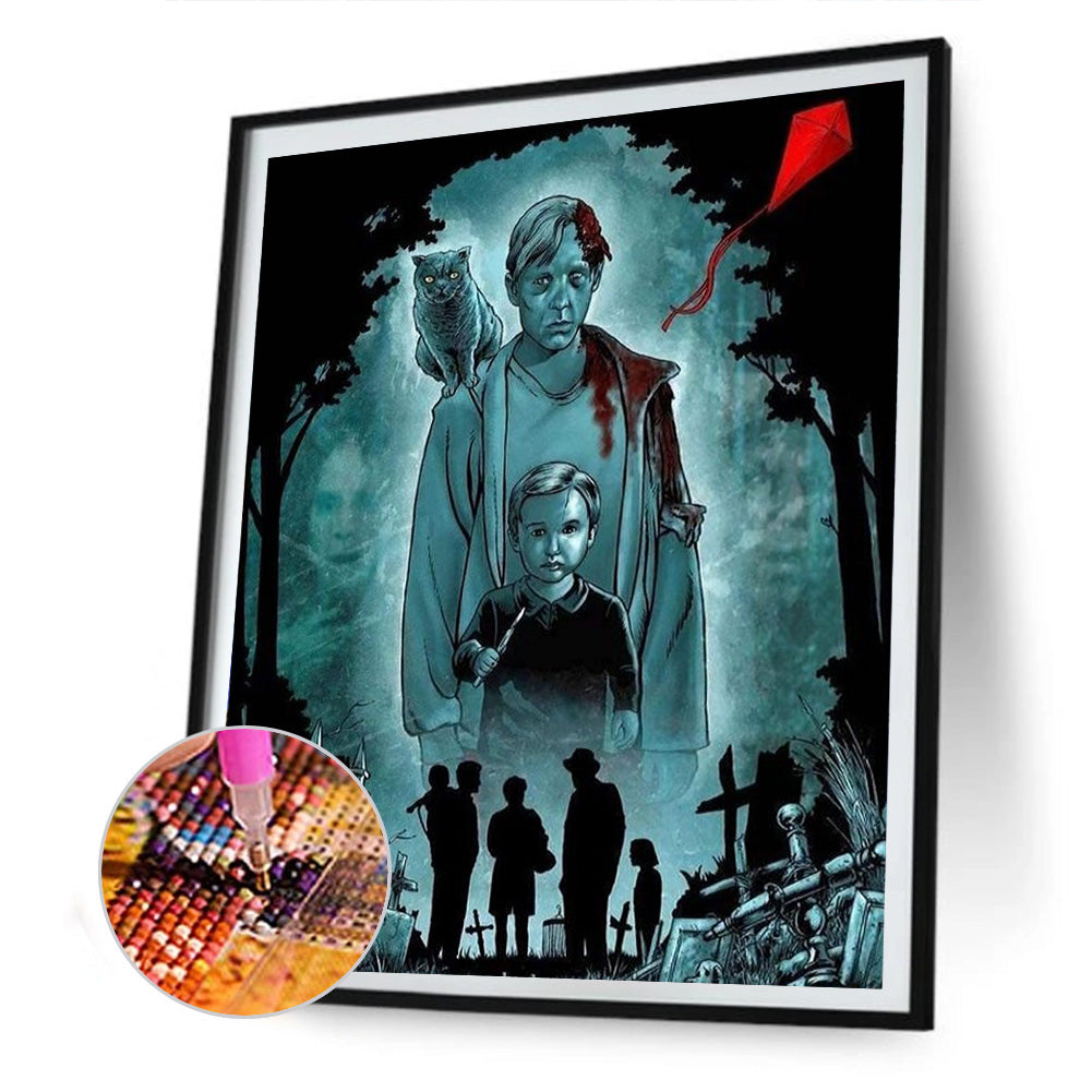 Horror Figure - Full Round Drill Diamond Painting 30*40CM