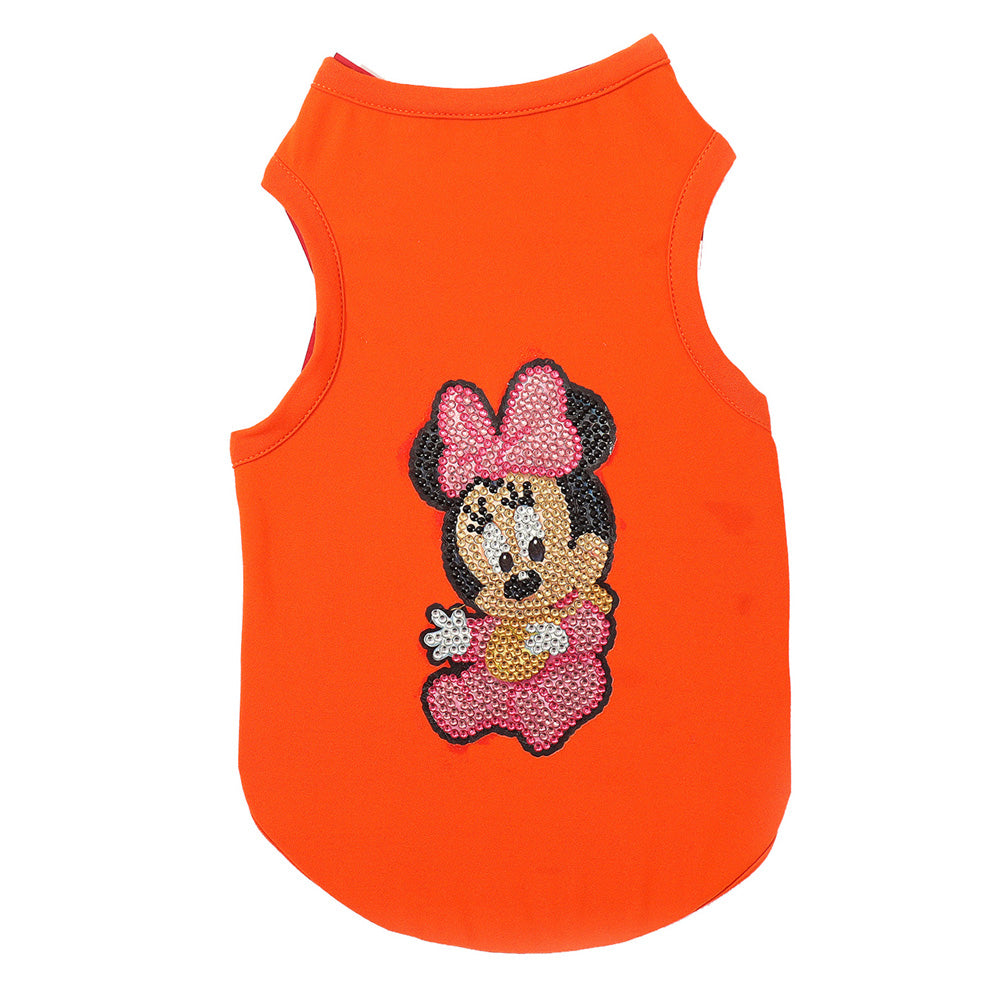 5D Diamond Painting DIY Pet Clothes Cartoon Mouse Sleeveless Dogs T-Shirts