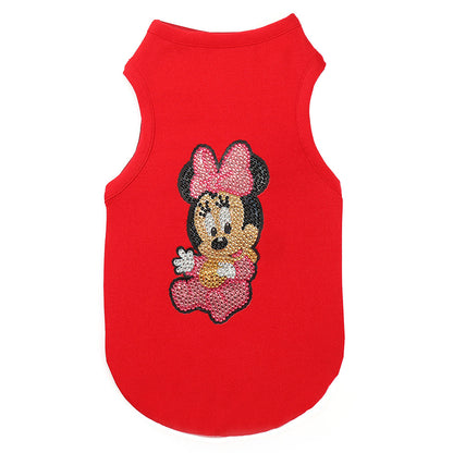 5D DIY Pet Clothes Cartoon Mouse Diamond Painting T-Shirts Dogs Cats Vest