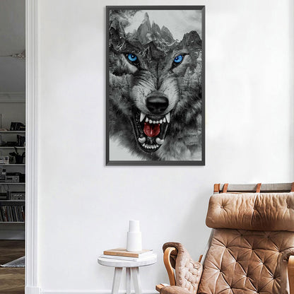 Ferocious Wolf - Full Round Drill Diamond Painting 40*70CM