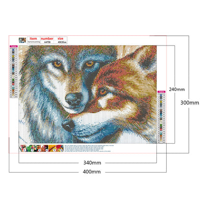 Wolf - Full Round Drill Diamond Painting 40*30CM