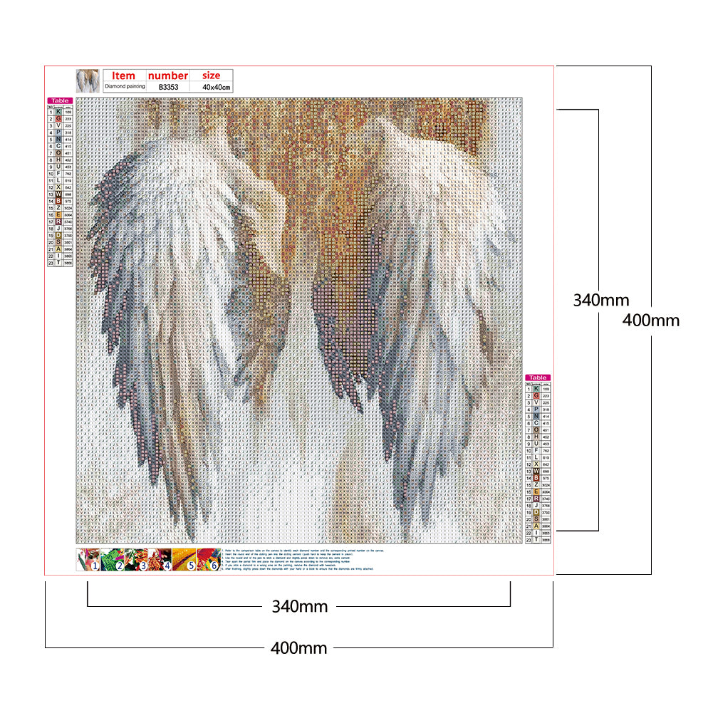 Angel Wings - Full Round Drill Diamond Painting 40*40CM