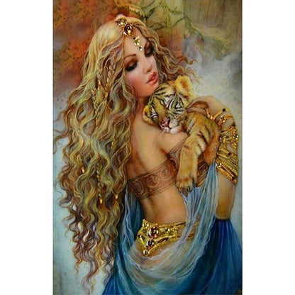 Egyptian Girl - 11CT Stamped Cross Stitch 50*70CM