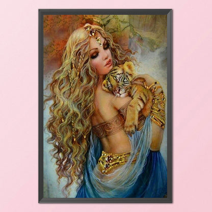 Egyptian Girl - 11CT Stamped Cross Stitch 50*70CM