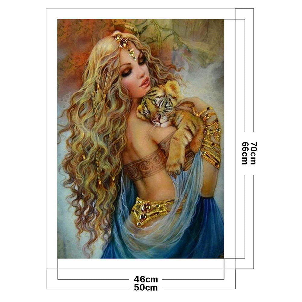 Egyptian Girl - 11CT Stamped Cross Stitch 50*70CM