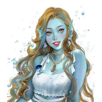 Sea ??Goddess - Full Round Drill Diamond Painting 30*35CM