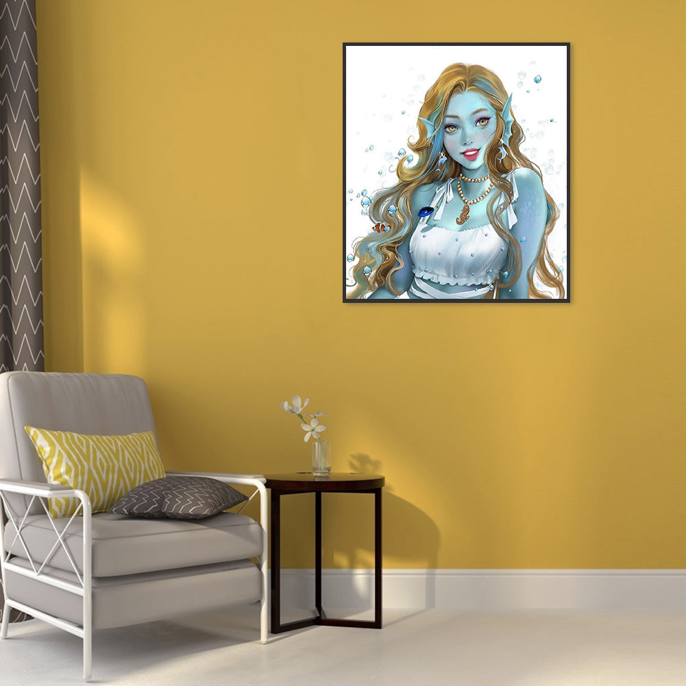 Sea ??Goddess - Full Round Drill Diamond Painting 30*35CM