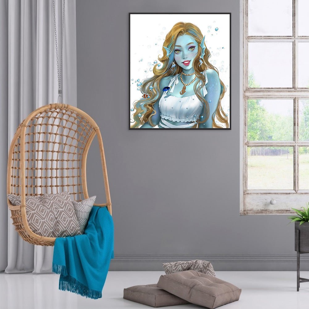 Sea ??Goddess - Full Round Drill Diamond Painting 30*35CM