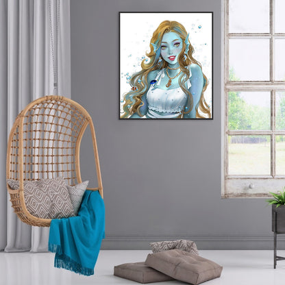 Sea ??Goddess - Full Round Drill Diamond Painting 30*35CM