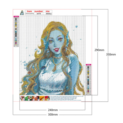 Sea ??Goddess - Full Round Drill Diamond Painting 30*35CM