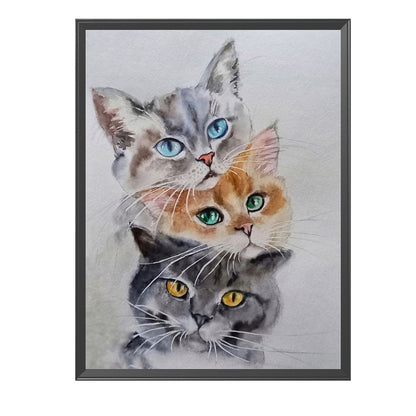 Three Cats - 11CT Counted Cross Stitch 30x40CM