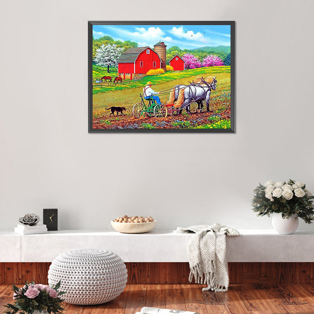 Farm - Full Round Drill Diamond Painting 40*30CM