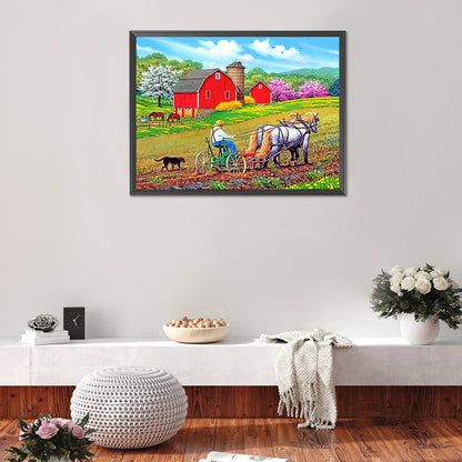 Farm - Full Round Drill Diamond Painting 40*30CM