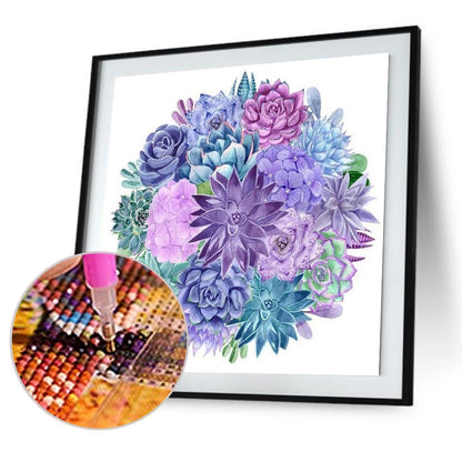 Succulent Bouquet - Full Round Drill Diamond Painting 30*30CM