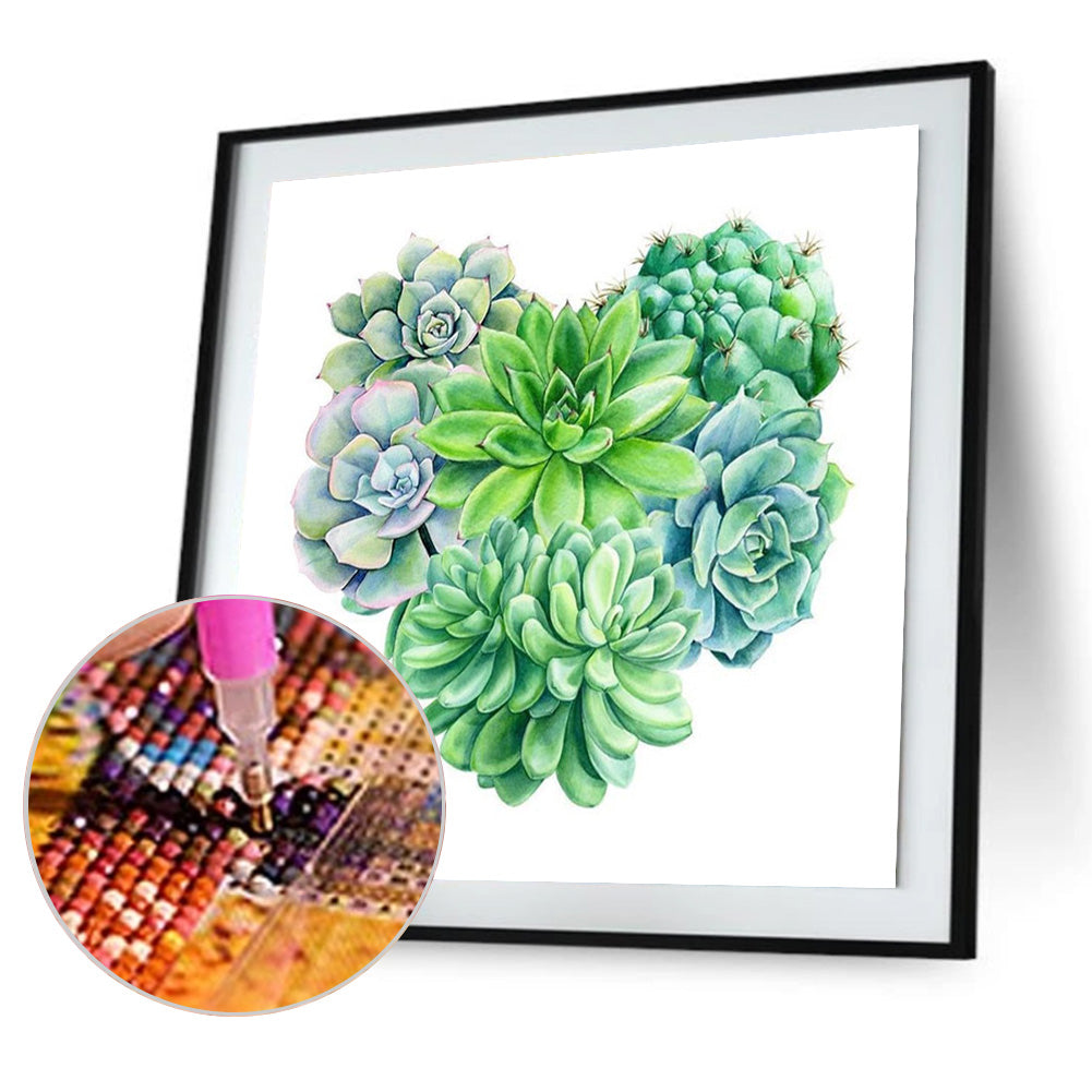 Succulent Bouquet - Full Round Drill Diamond Painting 30*30CM