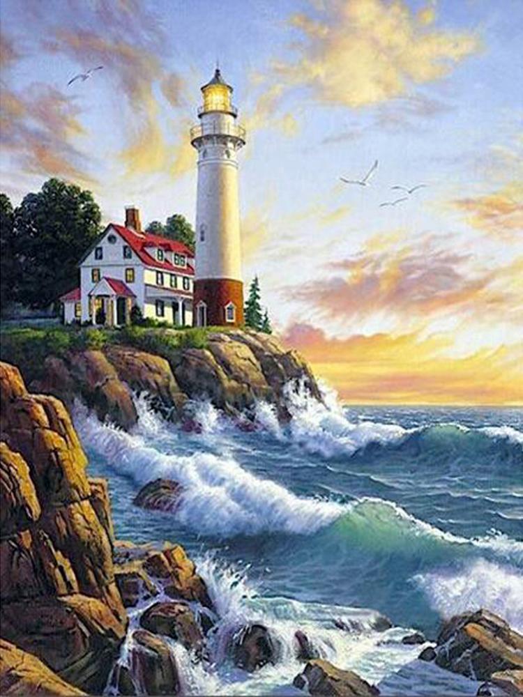 Architecture And Landscape - Full Round Drill Diamond Painting 30*40CM