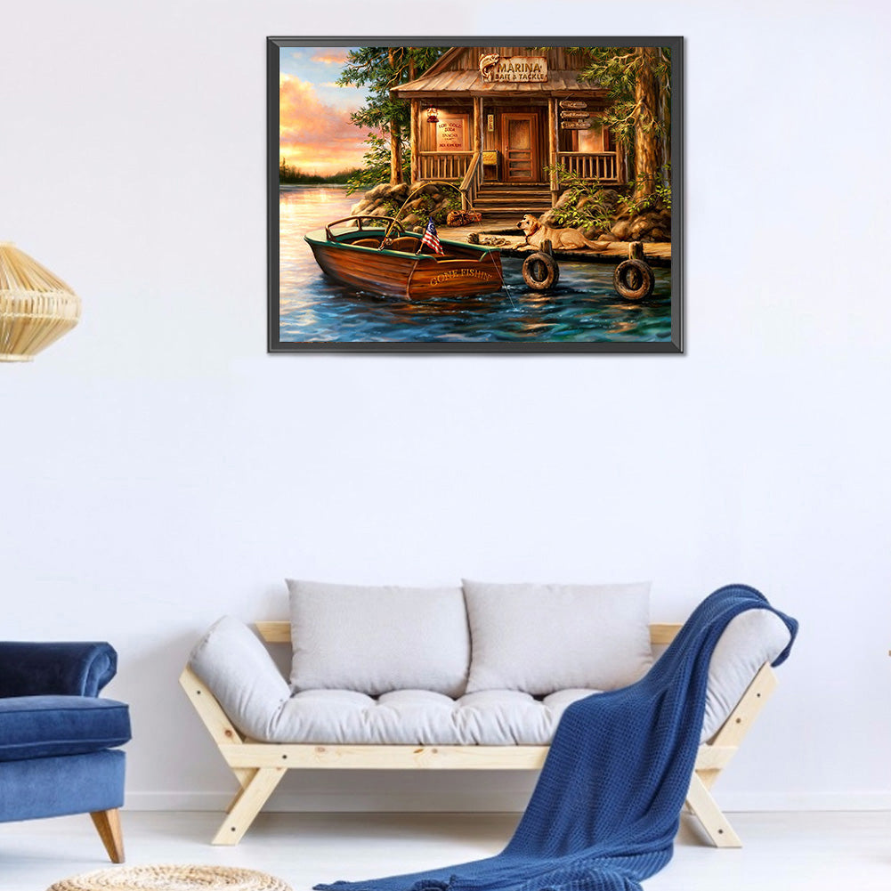Landscape - Full Round Drill Diamond Painting 40*30CM