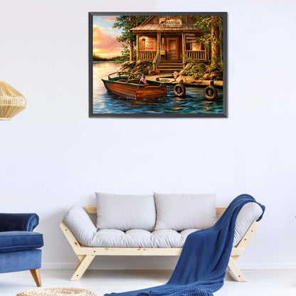 Landscape - Full Round Drill Diamond Painting 40*30CM