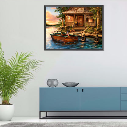 Landscape - Full Round Drill Diamond Painting 40*30CM