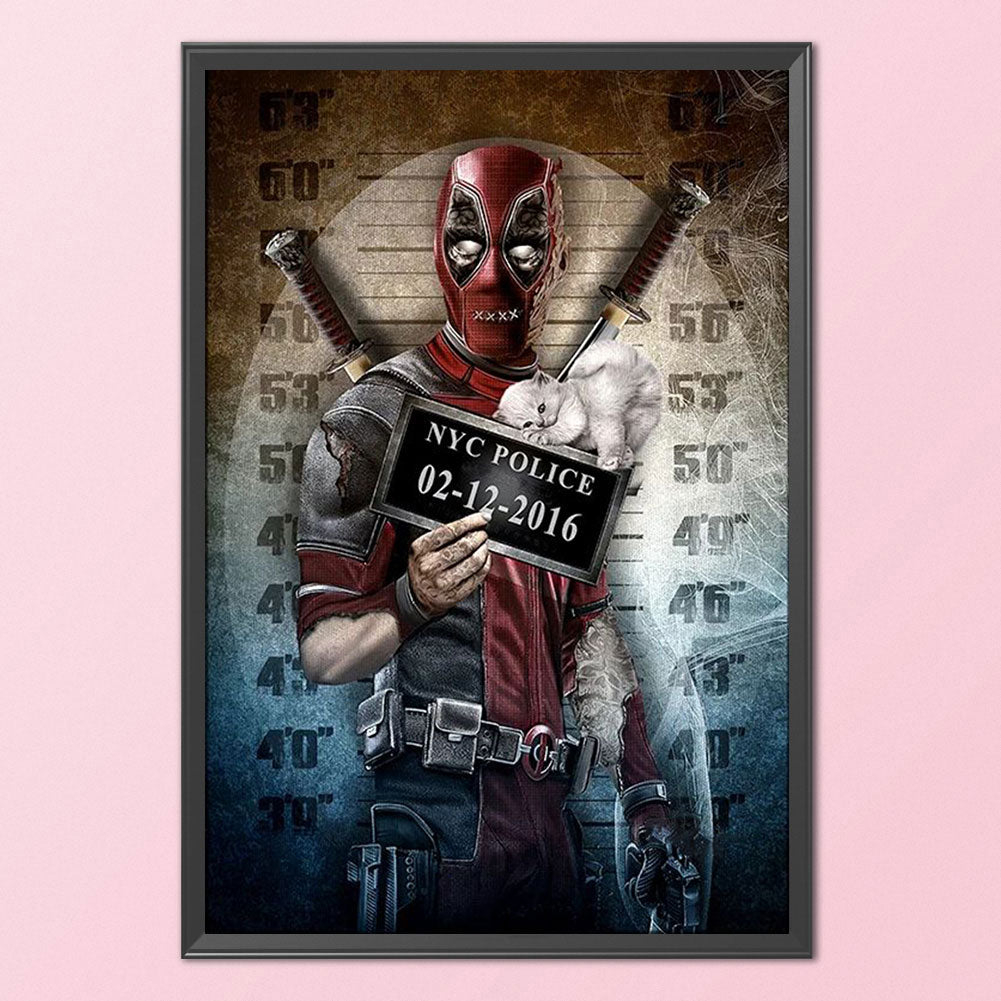 Deadpool - 11CT Stamped Cross Stitch 50*72CM