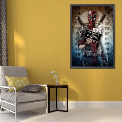 Deadpool - 11CT Stamped Cross Stitch 50*72CM