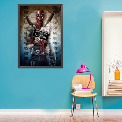 Deadpool - 11CT Stamped Cross Stitch 50*72CM