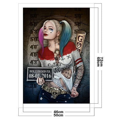 Harley Quinn - 11CT Stamped Cross Stitch 50*72CM