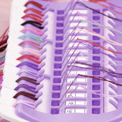 Cross Stitch Row Line Tools 30-Bit Embroidery Floss Thread Organizer Holder
