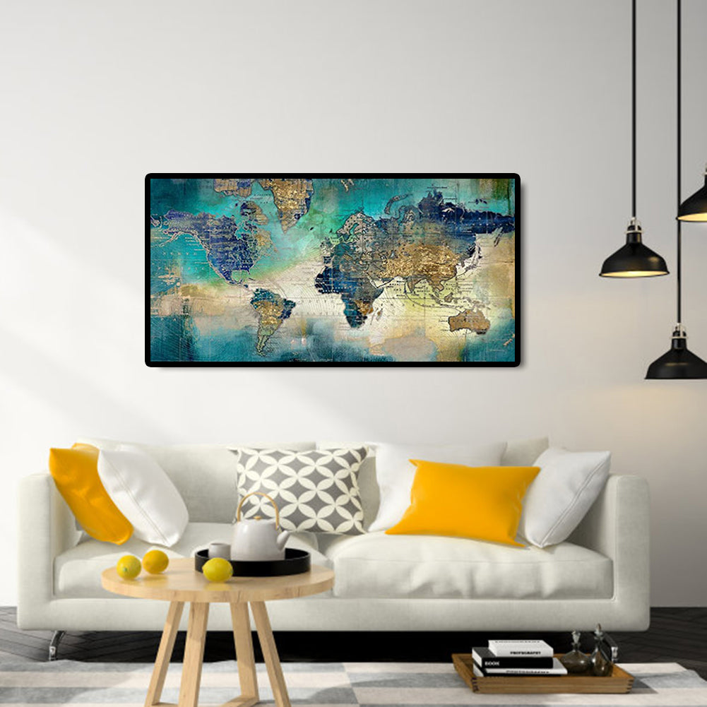 Map - Full Round Drill Diamond Painting 80*40CM