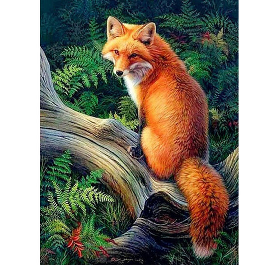 Fox - Full Round Drill Diamond Painting 30*40CM