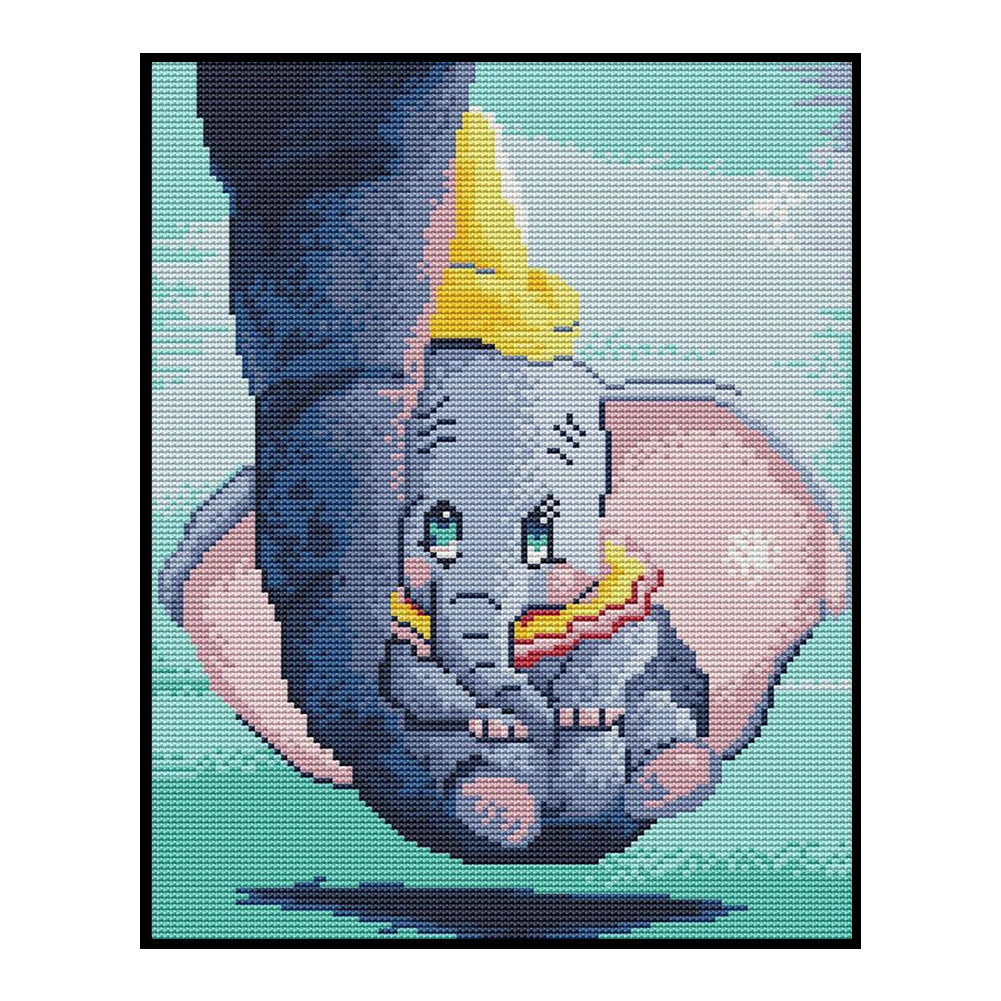 Baby Elephant - 11CT Counted Cross Stitch 30*40CM