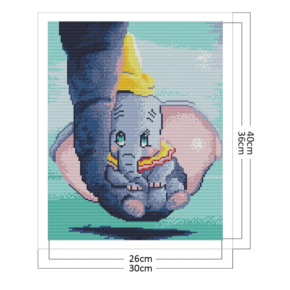 Baby Elephant - 11CT Counted Cross Stitch 30*40CM