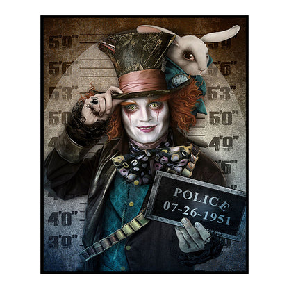 Crime Mad Hatter - 11CT Stamped Cross Stitch 40*50CM