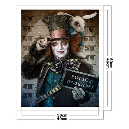 Crime Mad Hatter - 11CT Stamped Cross Stitch 40*50CM