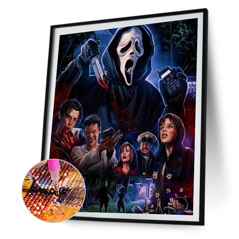 Horror Movie - Full Round Drill Diamond Painting 30*40CM