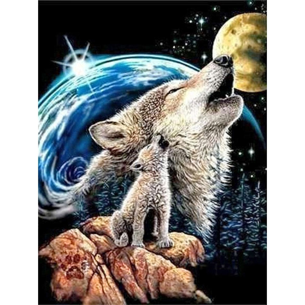 Wolf - Full Round Drill Diamond Painting 50*60CM